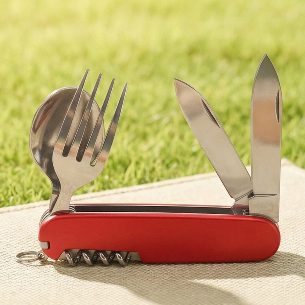 4-in-1 Portable Stainless Stee - Outdoor Adventure Kit ulasan dan harga