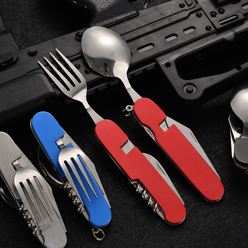 4-in-1 Portable Stainless Stee - Outdoor Adventure Kit ulasan dan harga