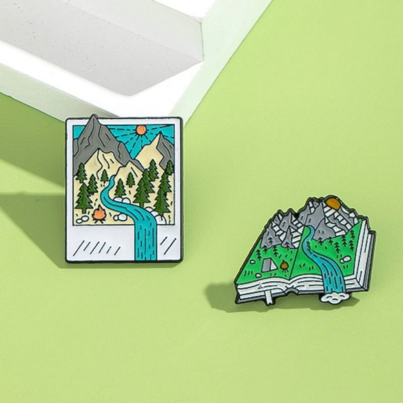 Adventure-Themed Enamel Pins:  - Outdoor Adventure Books ulasan dan harga