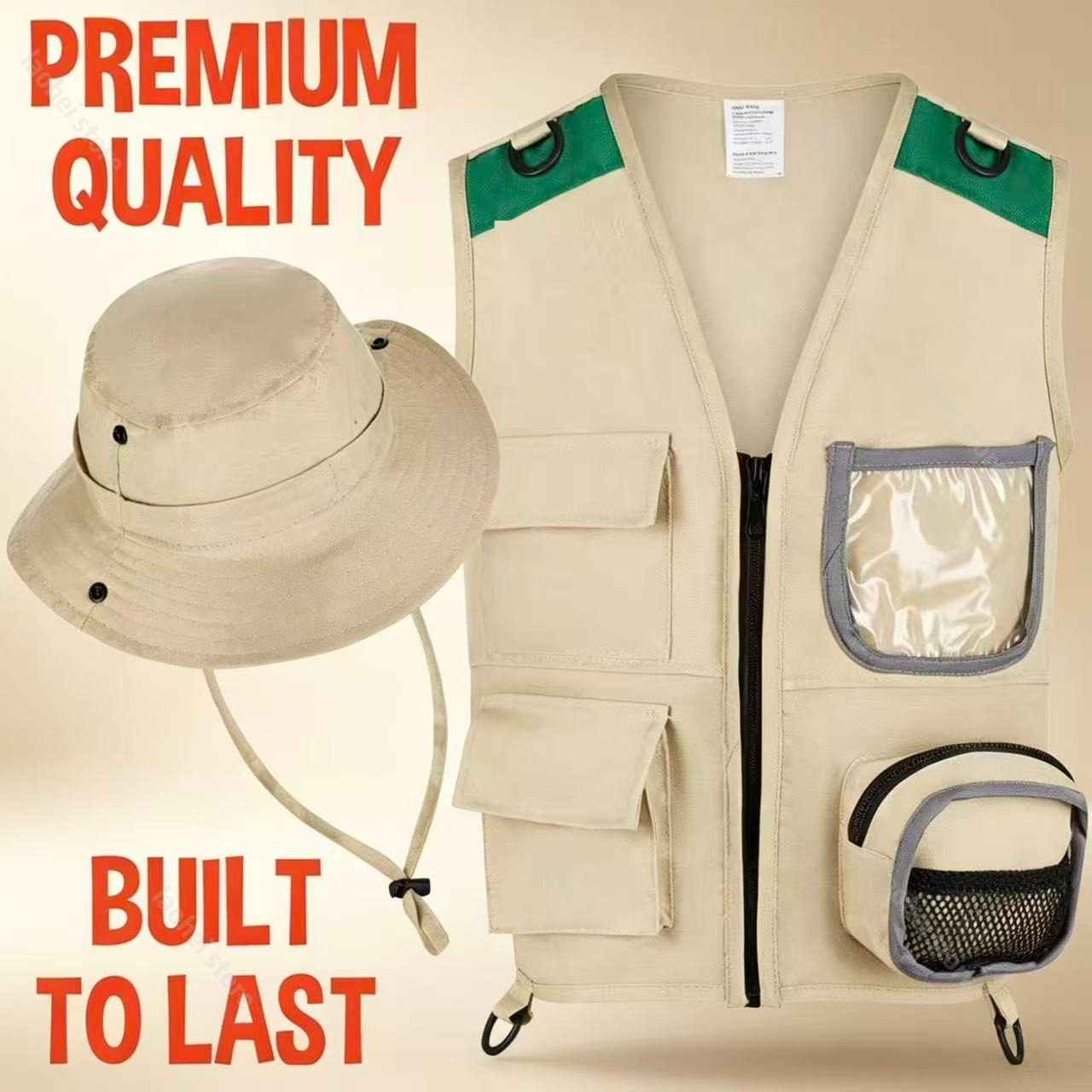 Kids Explorer Vest and Hat Cos - Outdoor Adventure Hat ulasan dan harga