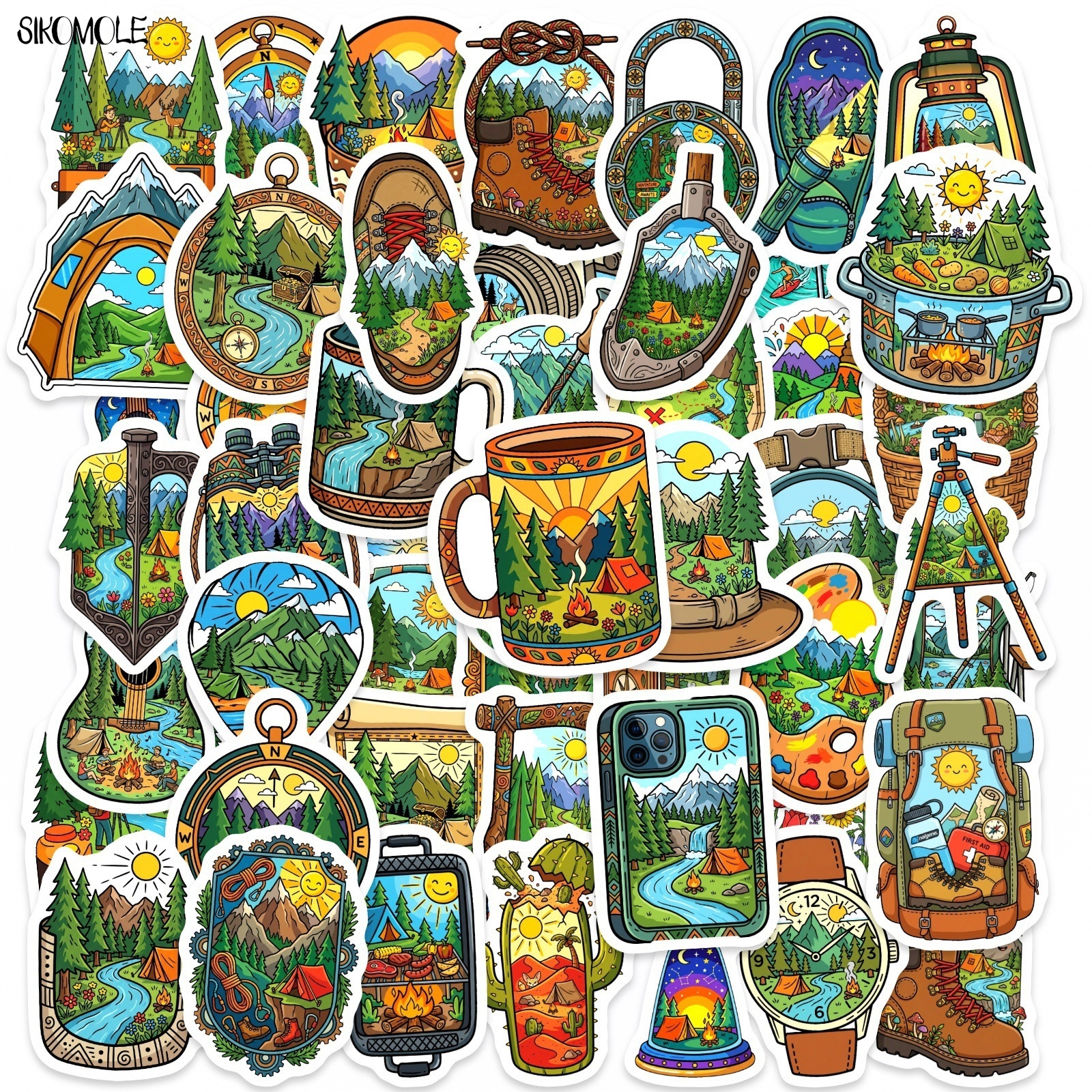10/30/50PCS Cartoon Outdoor Ca - Outdoor Adventure Books ulasan dan harga