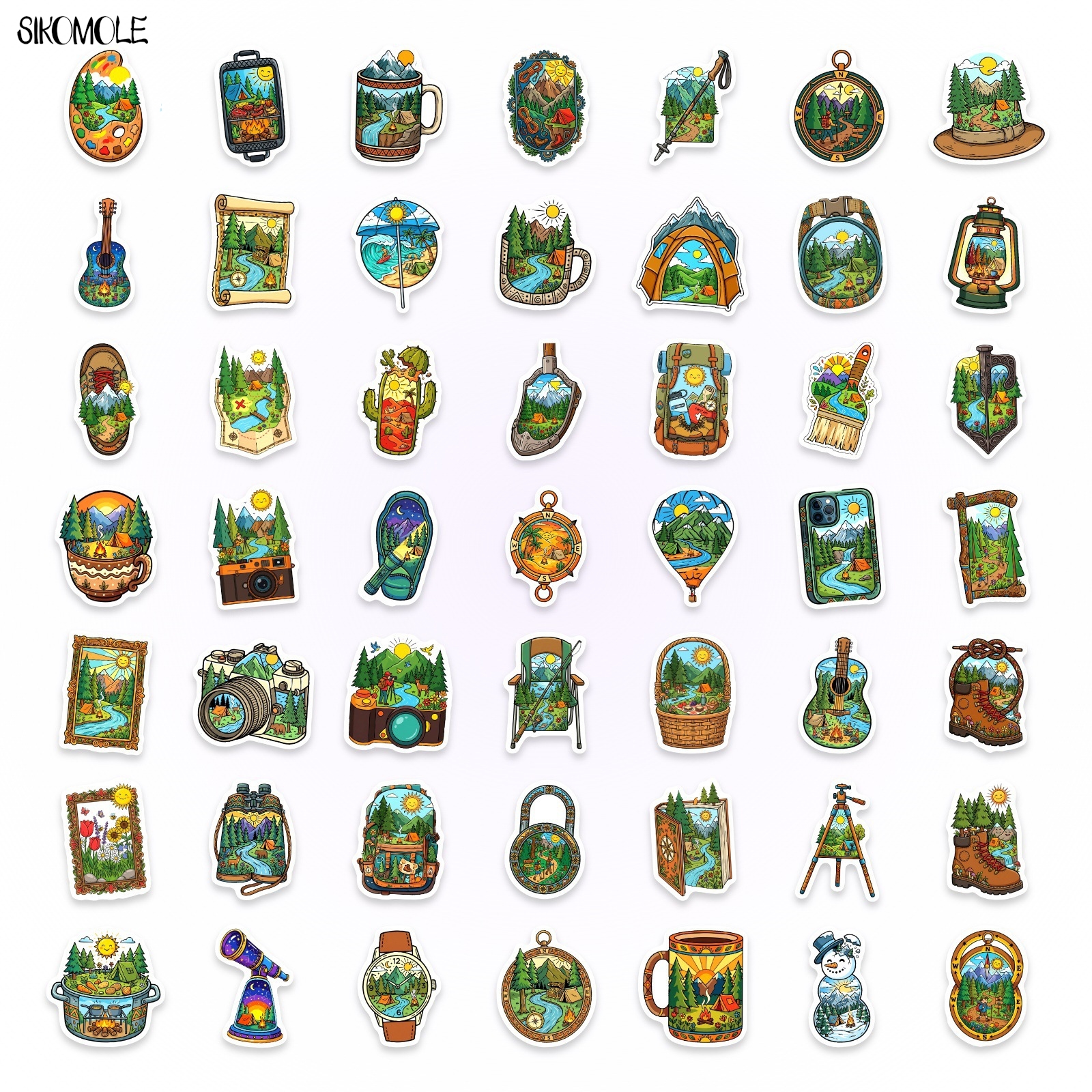 10/30/50PCS Cartoon Outdoor Ca - Outdoor Adventure Books ulasan dan harga