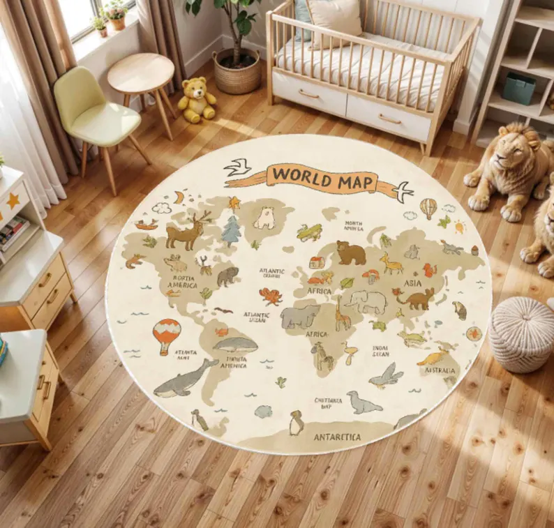 Roadway Toddler Room Round Rug - Outdoor Adventure For Toddlers ulasan dan harga