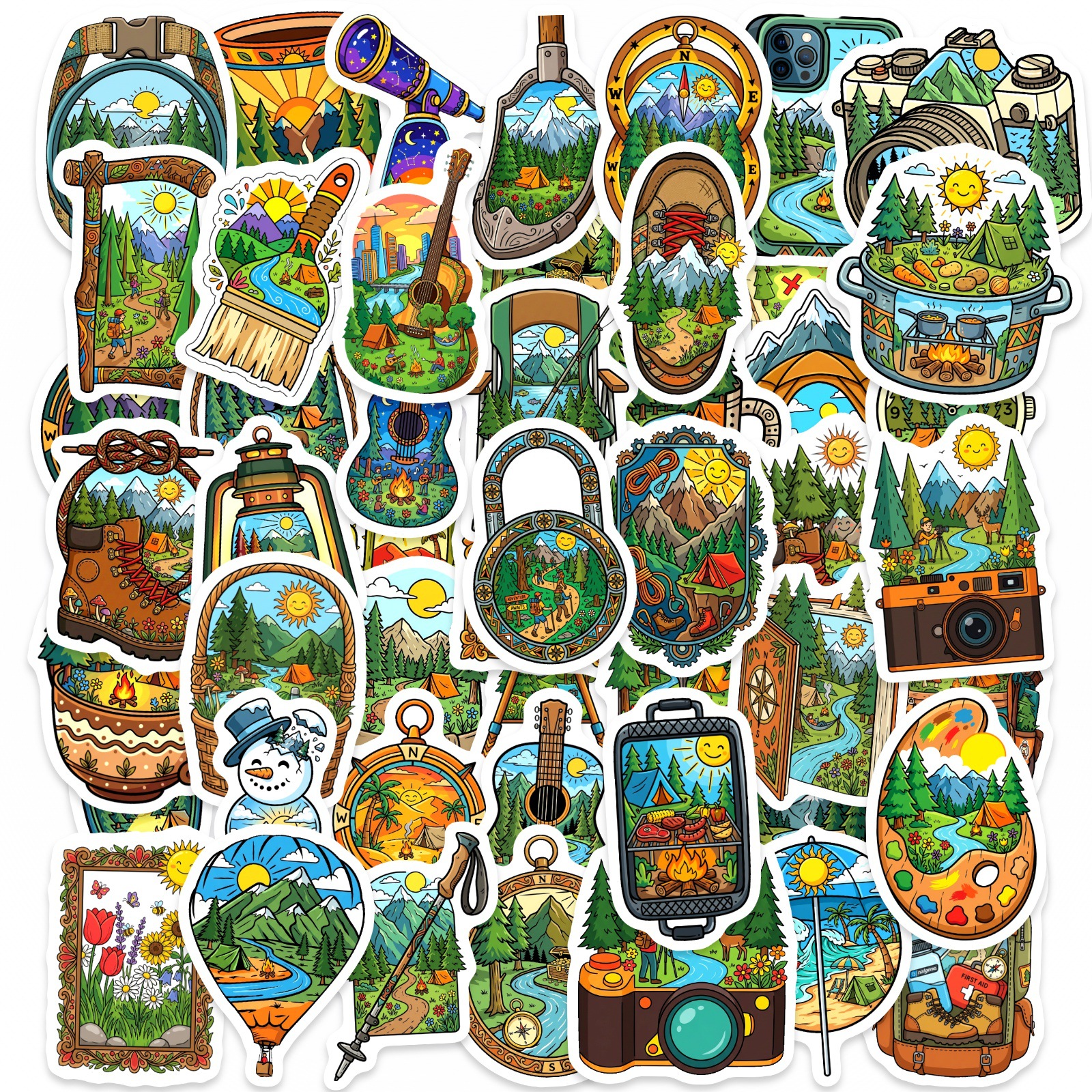 10/30/50PCS Cartoon Outdoor Ca - Outdoor Adventure Books ulasan dan harga